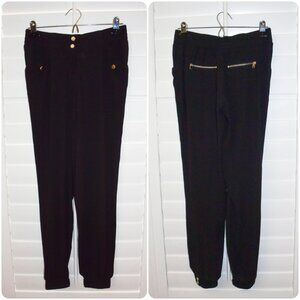 *EUC* Cache Airy Lightweight Black Joggers with Gold Accents - size 0.